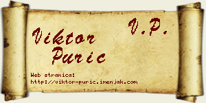 Viktor Purić vizit kartica